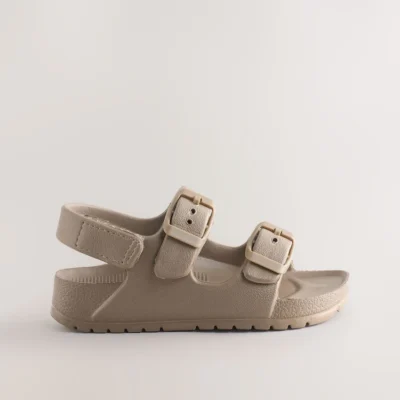 neutral double buckle ankle strap eva sandals