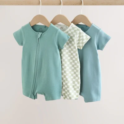brown two way zip baby rompers 3 pack (0mths 3yrs) (copy)