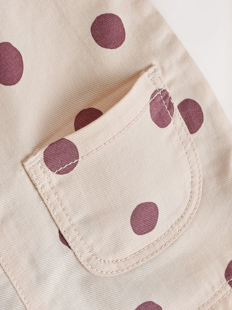 burgundy/ecru spot woven baby dungaree and bodysuit 2 piece set (0mths 2yrs) burgundy/ecru spot woven baby dungaree and bodysuit 2 piece set (0mths 2yrs)
