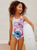 blue stitch double strap swimsuit (3 16yrs)