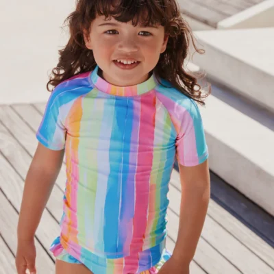 orange picnic scene short sleeved sunsafe swim set (3mths 10yrs) (copy)