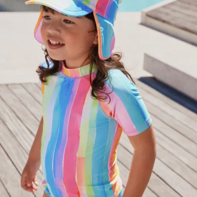 orange picnic scene short sleeved sunsafe swim set (3mths 10yrs) (copy)