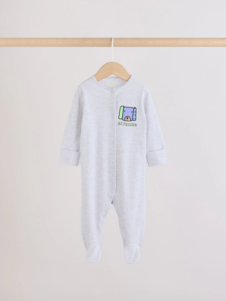 blue dog two way zip baby sleepsuits 3 pack (0mths 2yrs) blue dog two way zip baby sleepsuits 3 pack (0mths 2yrs)