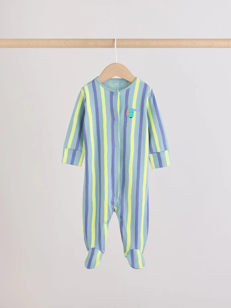 blue dog two way zip baby sleepsuits 3 pack (0mths 2yrs) blue dog two way zip baby sleepsuits 3 pack (0mths 2yrs)