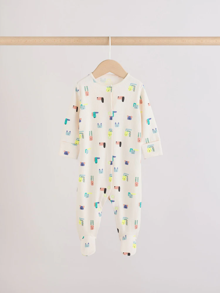 blue dog two way zip baby sleepsuits 3 pack (0mths 2yrs) blue dog two way zip baby sleepsuits 3 pack (0mths 2yrs)