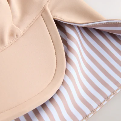 bright orange legionnaire swim hat (3mths 10yrs) (copy)