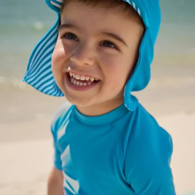 blue legionnaire swim hat (3mths 10yrs)