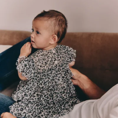 yellow ditsy baby mesh dress (0mths 2yrs) (copy)