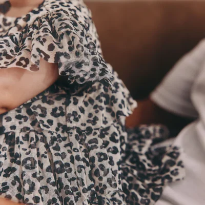 leopard print baby mesh dress (0mths 2yrs)