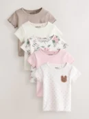 bright fruit ribbed short sleeve tops 5 pack (3mths 7yrs) (copy)