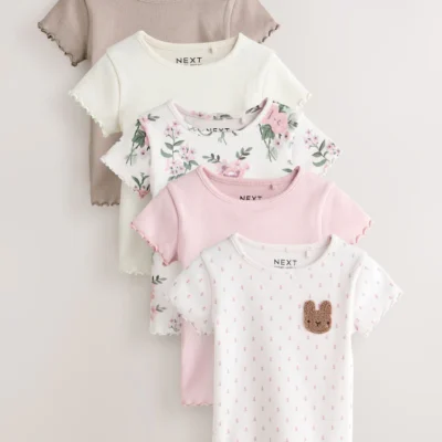 bright fruit ribbed short sleeve tops 5 pack (3mths 7yrs) (copy)