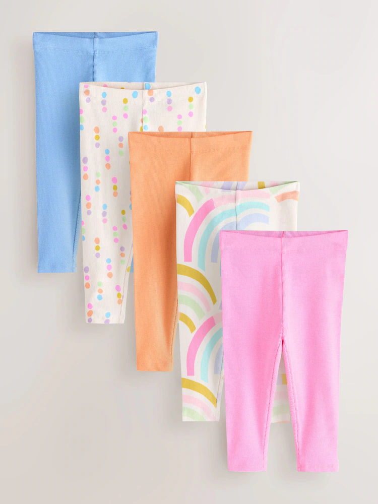 rainbow ribbed leggings 5 pack (3mths 7yrs) (copy)