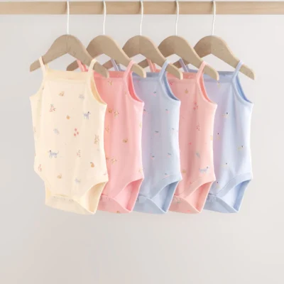 multi vest baby bodysuits 5 pack
