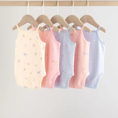 multi vest baby bodysuits 5 pack