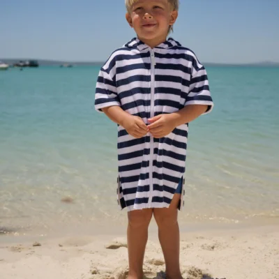 multi stripe towelling zip through cover up (3mths 7yrs) (copy)
