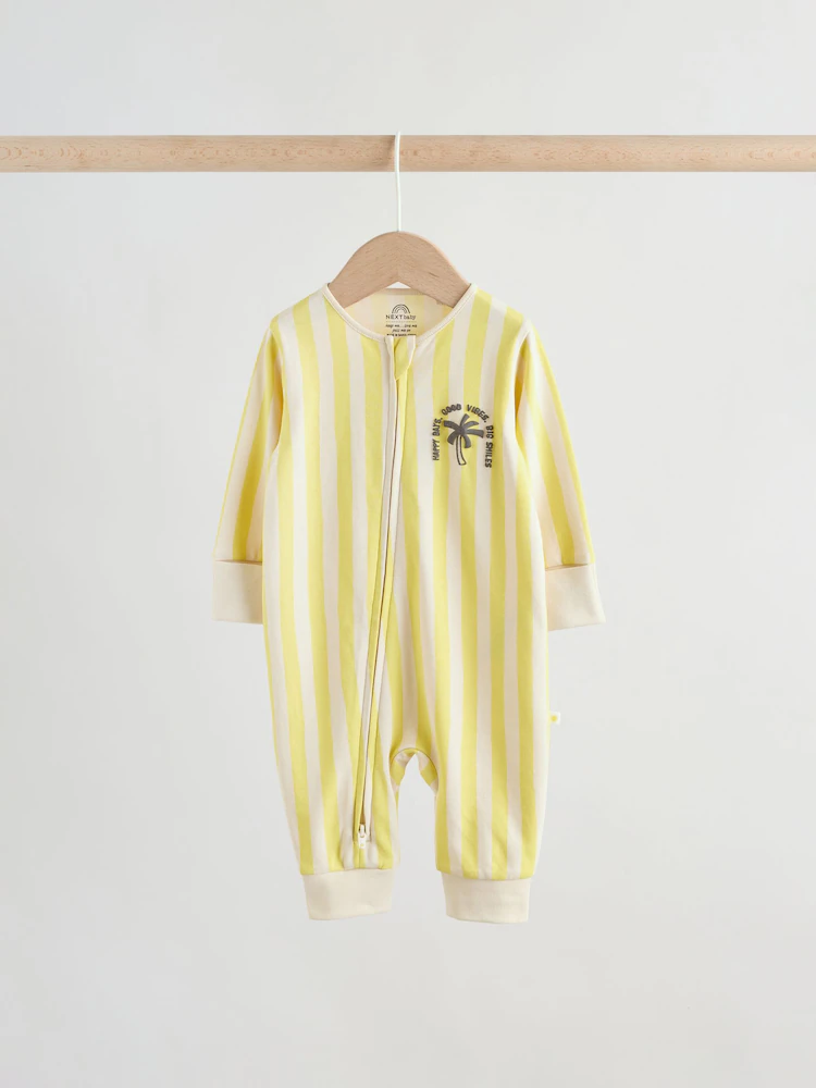 multi palm two way zip baby sleepsuits 3 pack (0mths 3yrs) multi palm two way zip baby sleepsuits 3 pack (0mths 3yrs)