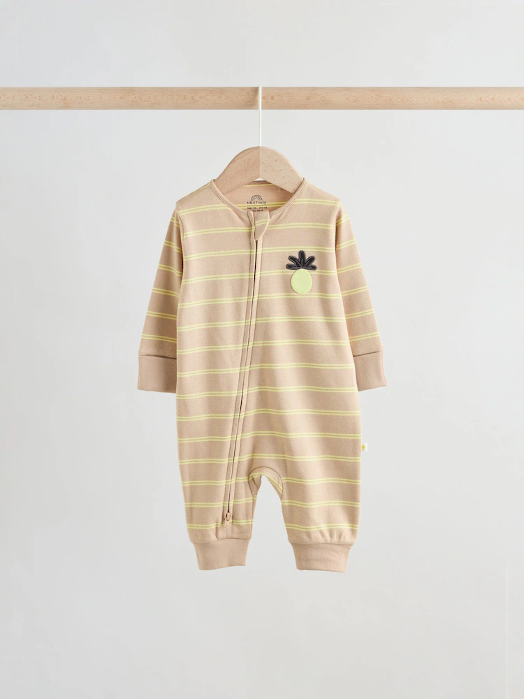 multi palm two way zip baby sleepsuits 3 pack (0mths 3yrs) multi palm two way zip baby sleepsuits 3 pack (0mths 3yrs)