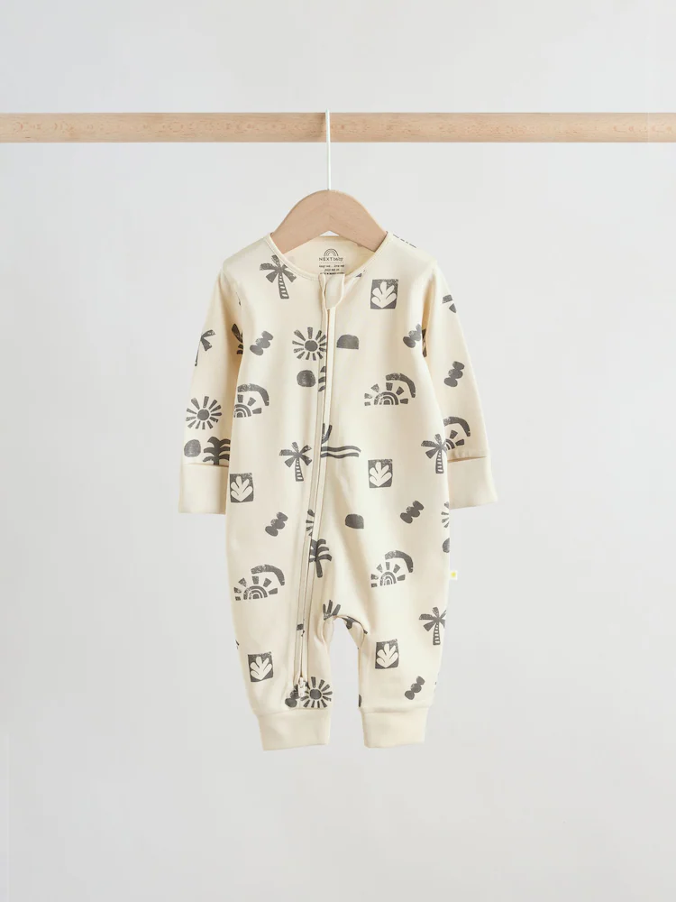 multi palm two way zip baby sleepsuits 3 pack (0mths 3yrs) multi palm two way zip baby sleepsuits 3 pack (0mths 3yrs)