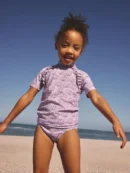 lilac purple butterfly foil short sleeved sunsafe swim set (3mths 10yrs) (copy)