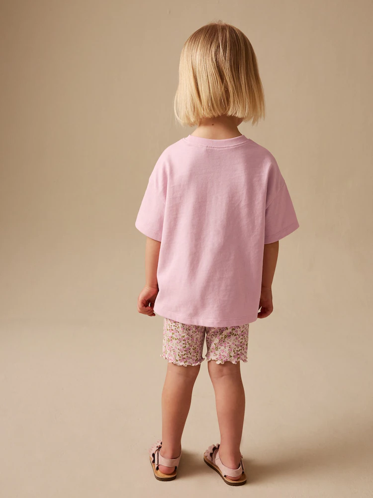 pink fairy t shirt and cycle shorts set (3mths 7yrs) pink fairy t shirt and cycle shorts set (3mths 7yrs)