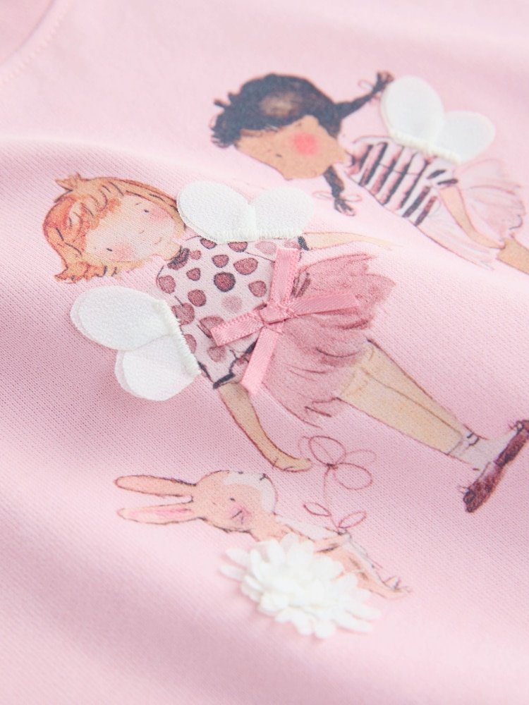 pink fairy t shirt and cycle shorts set (3mths 7yrs) pink fairy t shirt and cycle shorts set (3mths 7yrs)