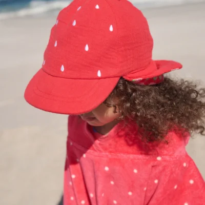 red strawberry legionnaire hat (3mths 10yrs)