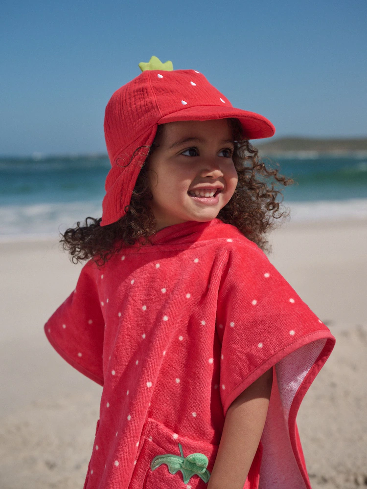 red strawberry legionnaire hat (3mths 10yrs)