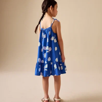 navy blue spot short sleeve dress (3 16yrs) (copy)