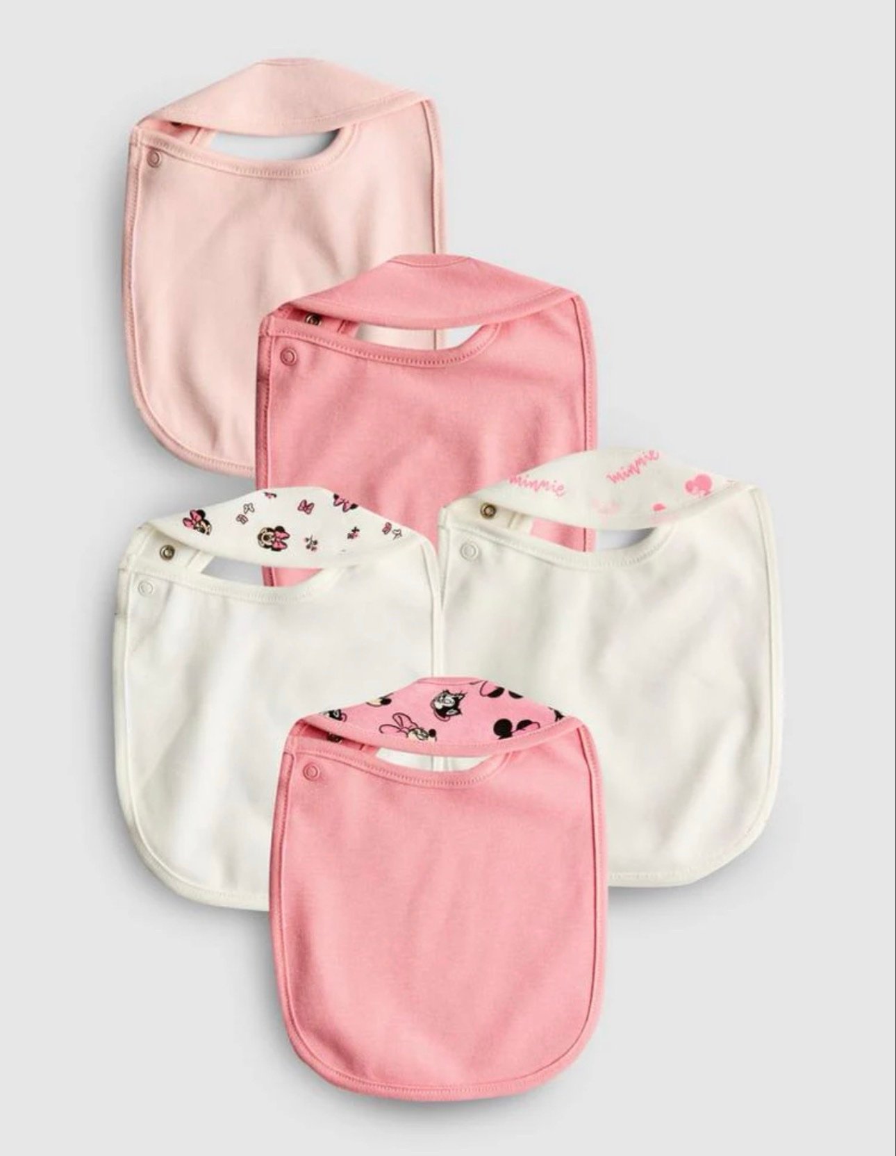 screenshot-7 disney minnie mouse bibs 5 pack immediate