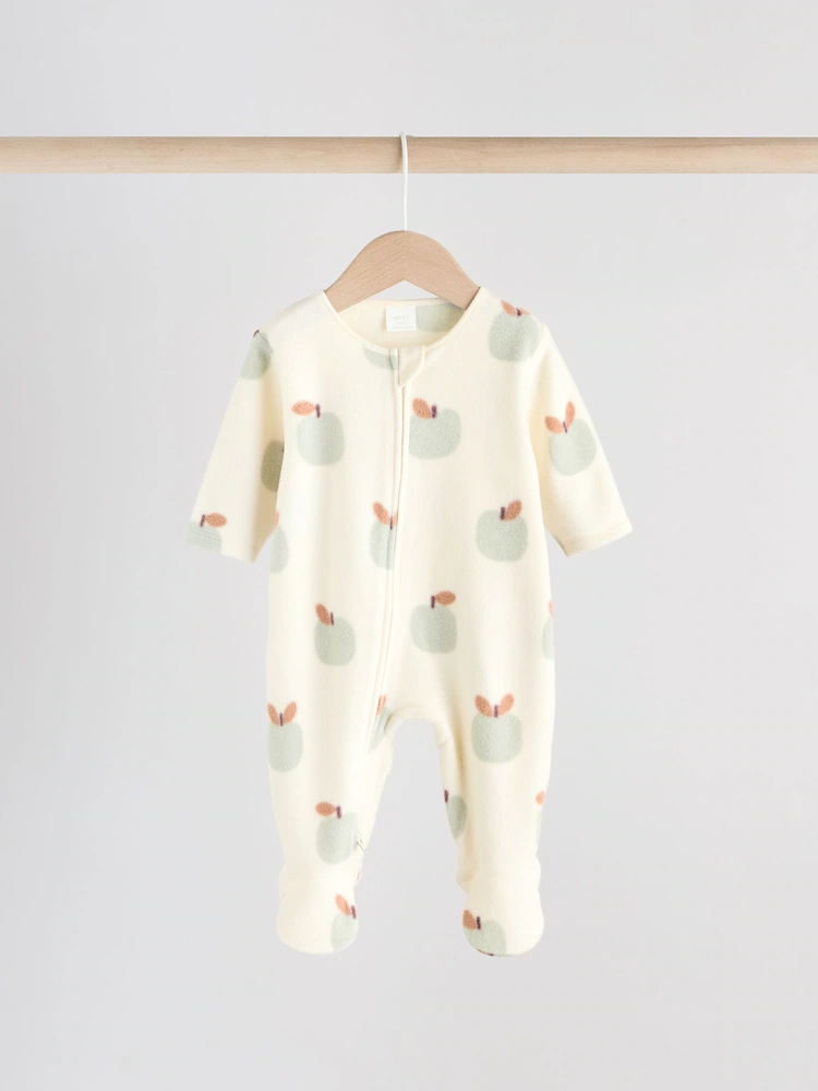 sage green apple baby micro fleece two way zip sleepsuits 2 pack sage green apple baby micro fleece two way zip sleepsuits 2 pack