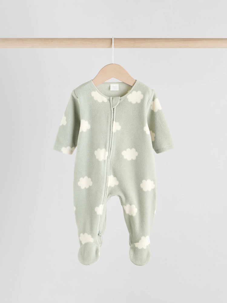 sage green apple baby micro fleece two way zip sleepsuits 2 pack sage green apple baby micro fleece two way zip sleepsuits 2 pack