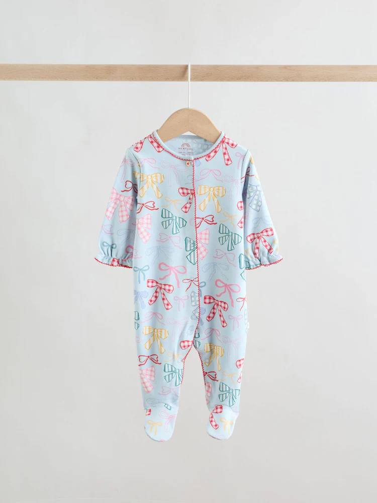 blue/pink baby sleepsuits 3 pack (0mths 2yrs) blue/pink baby sleepsuits 3 pack (0mths 2yrs)