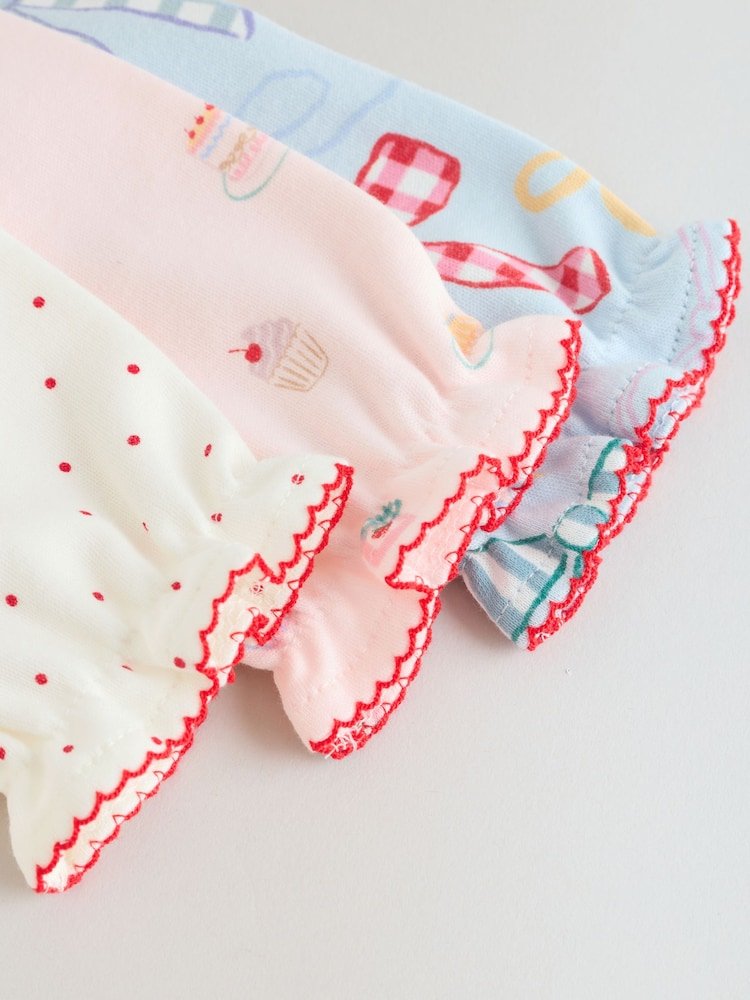 blue/pink baby sleepsuits 3 pack (0mths 2yrs) blue/pink baby sleepsuits 3 pack (0mths 2yrs)