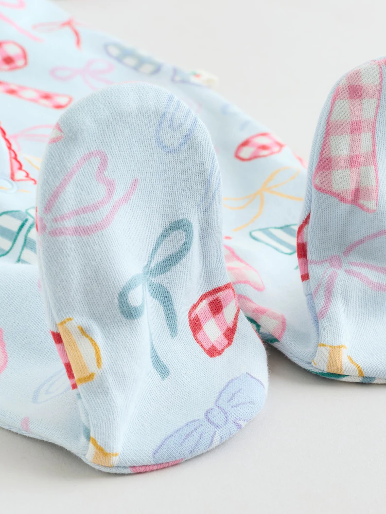 blue/pink baby sleepsuits 3 pack (0mths 2yrs) blue/pink baby sleepsuits 3 pack (0mths 2yrs)