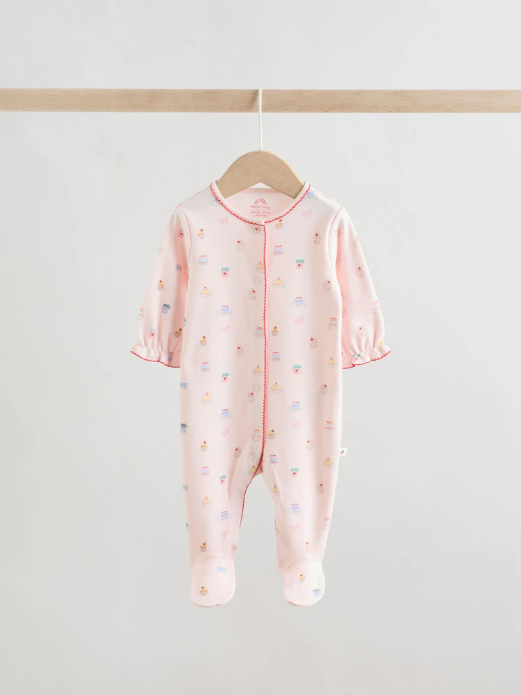 blue/pink baby sleepsuits 3 pack (0mths 2yrs) blue/pink baby sleepsuits 3 pack (0mths 2yrs)