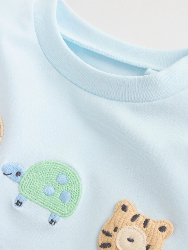 blue safari baby top & leggings 6 piece set (0mths 3yrs) blue safari baby top & leggings 6 piece set (0mths 3yrs)