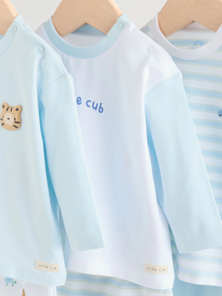 blue safari baby top & leggings 6 piece set (0mths 3yrs) blue safari baby top & leggings 6 piece set (0mths 3yrs)