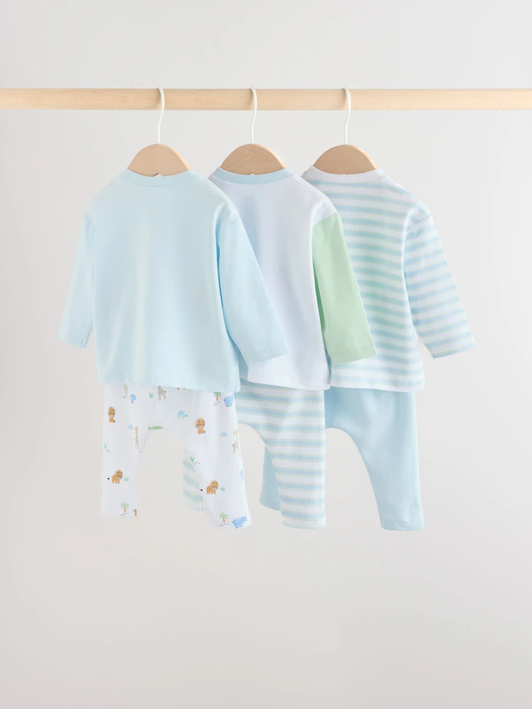 blue safari baby top & leggings 6 piece set (0mths 3yrs) blue safari baby top & leggings 6 piece set (0mths 3yrs)