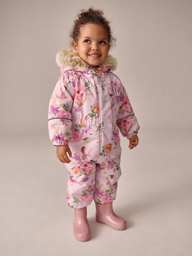 pink fairy waterproof printed snowsuit (3mths 7yrs) pink fairy waterproof printed snowsuit (3mths 7yrs)