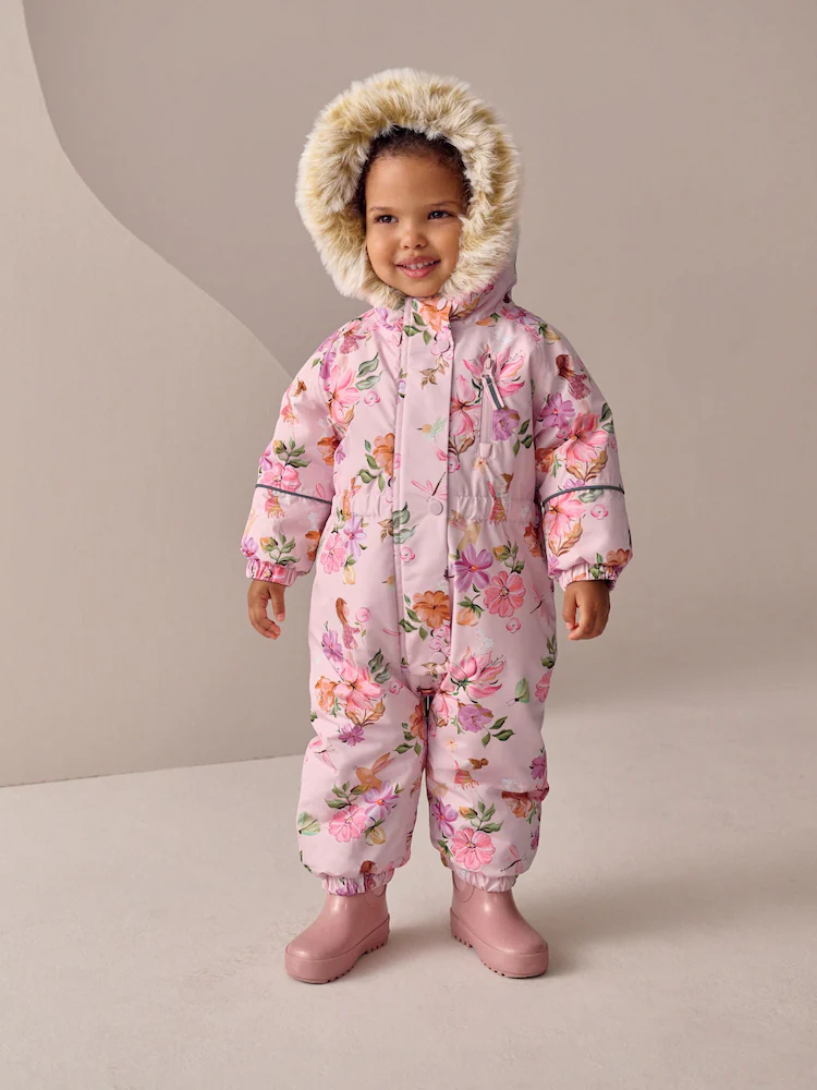 pink fairy waterproof printed snowsuit (3mths 7yrs) pink fairy waterproof printed snowsuit (3mths 7yrs)