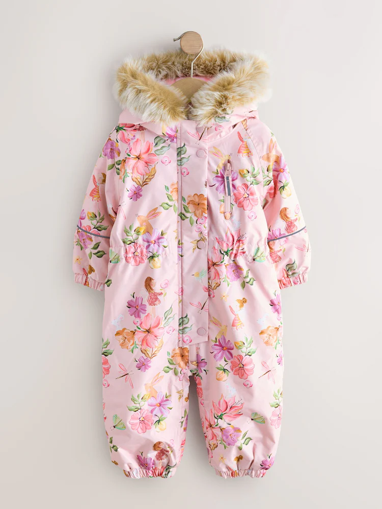 pink fairy waterproof printed snowsuit (3mths 7yrs) pink fairy waterproof printed snowsuit (3mths 7yrs)