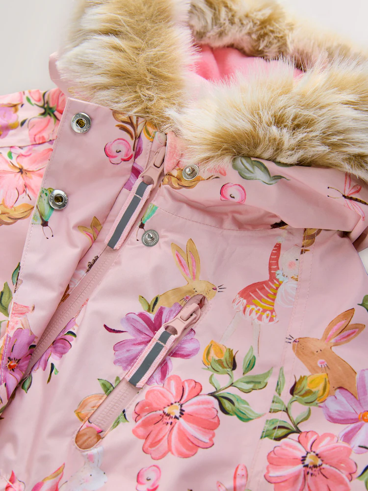 pink fairy waterproof printed snowsuit (3mths 7yrs) pink fairy waterproof printed snowsuit (3mths 7yrs)